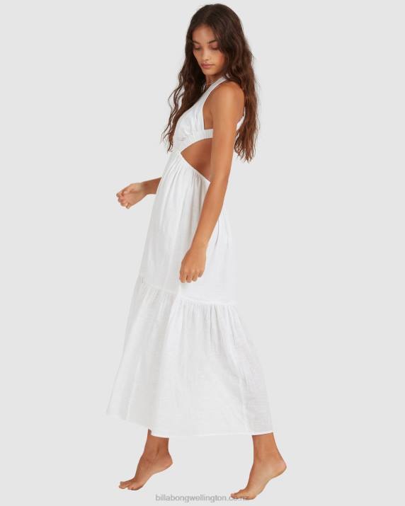 Women White Billabong Shore Thing Maxi Dress 80P81740