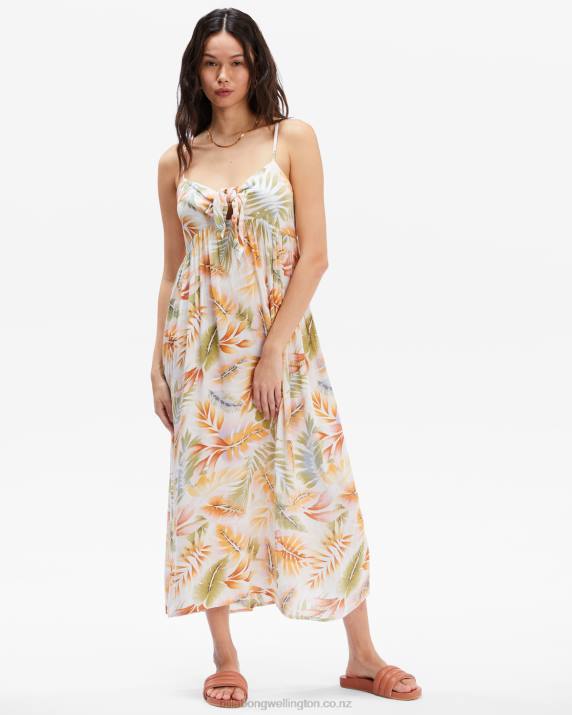 Women White/Multi Billabong Twist It Dress 80P82374