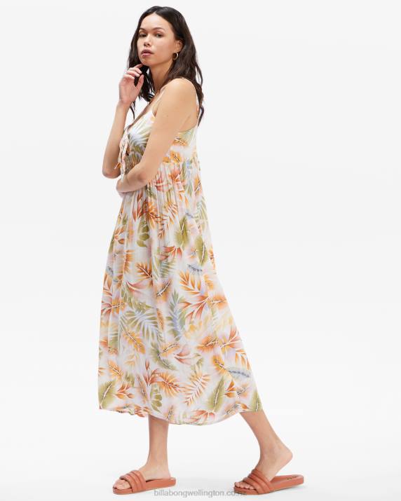 Women White/Multi Billabong Twist It Dress 80P82374