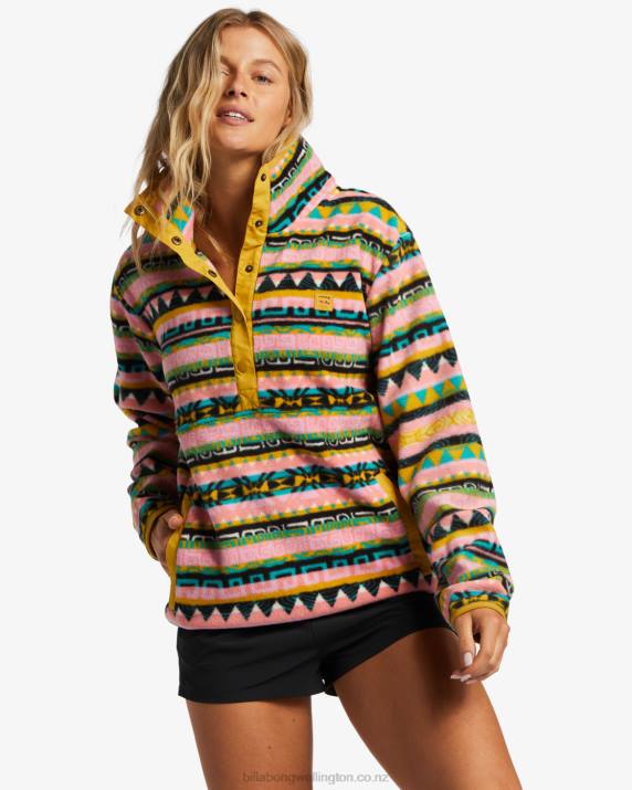 Women Multi Billabong Switchback Lite Mock Neck Fleece 80P81783