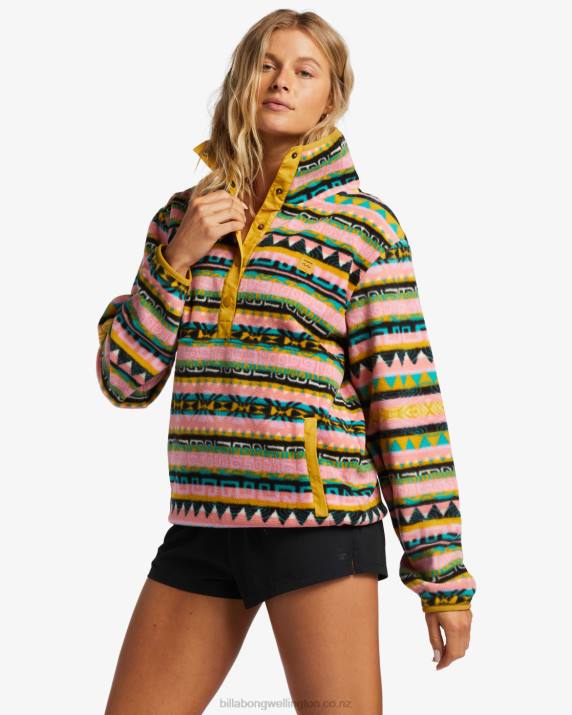 Women Multi Billabong Switchback Lite Mock Neck Fleece 80P81783