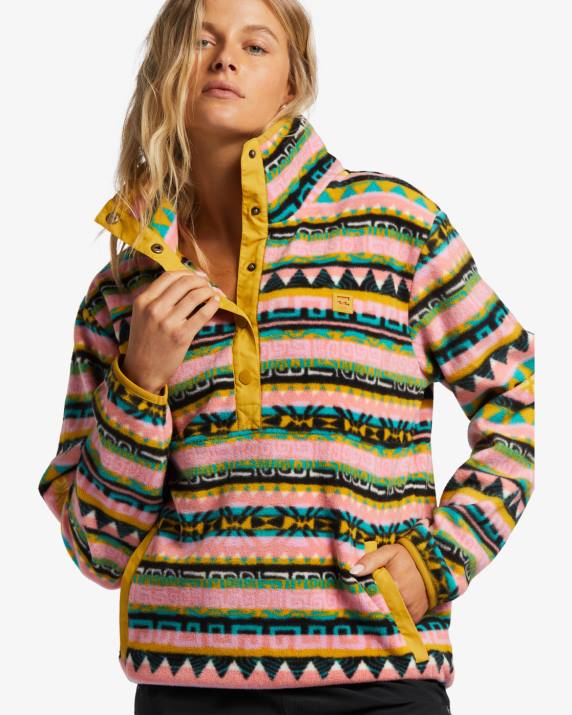 Women Multi Billabong Switchback Lite Mock Neck Fleece 80P81783