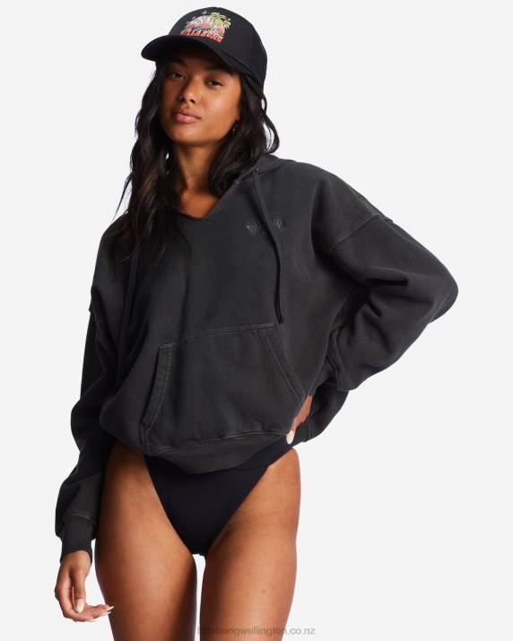 Women Black Sands Billabong Forever Saturday Hoodie 80P82017