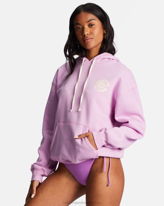 Women Lilac Dream Billabong Peace Out Hoodie 80P82157