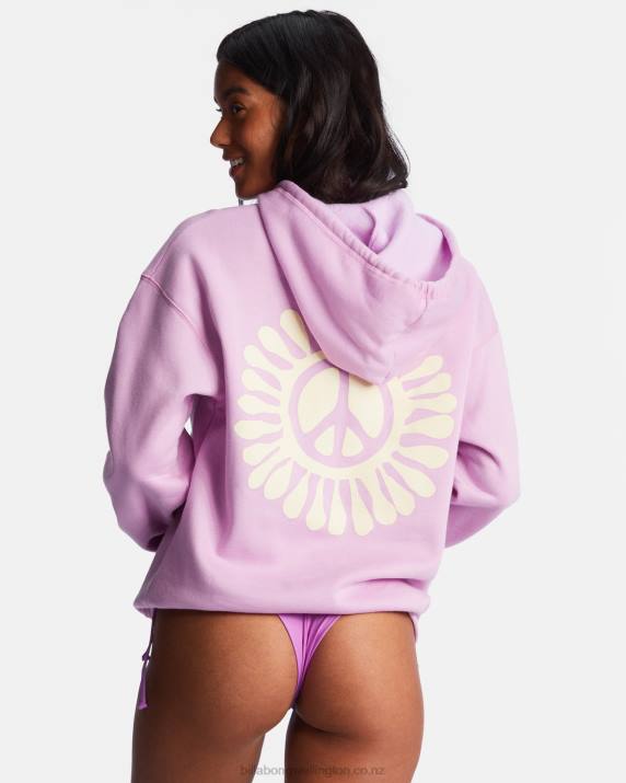 Women Lilac Dream Billabong Peace Out Hoodie 80P82157