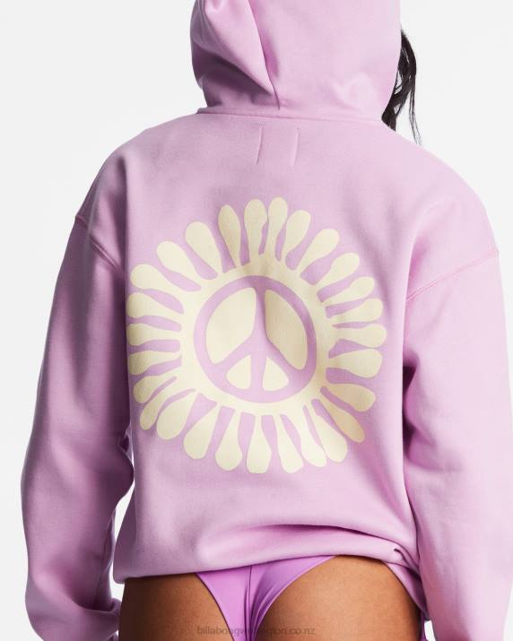 Women Lilac Dream Billabong Peace Out Hoodie 80P82157