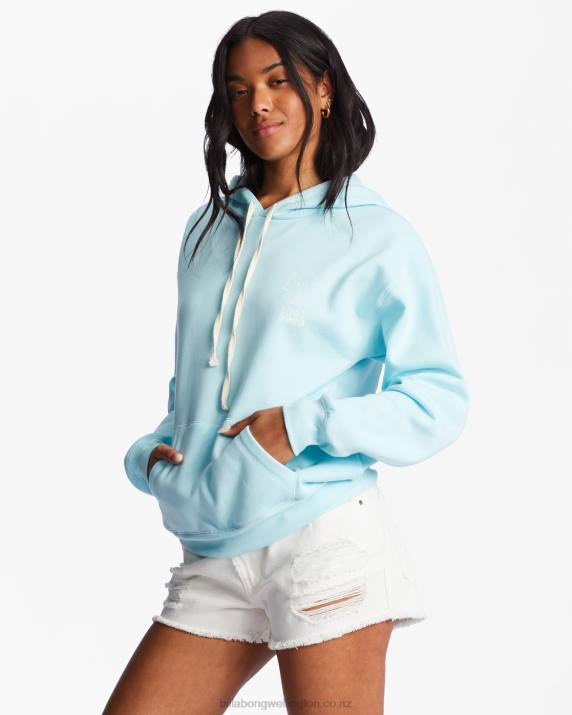 Women Pure Aqua Billabong Radiate Love Hoodie 80P82202