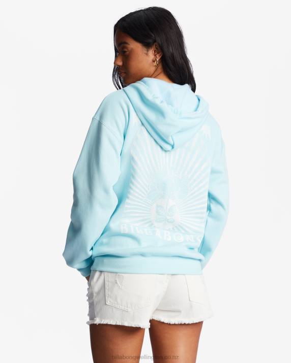 Women Pure Aqua Billabong Radiate Love Hoodie 80P82202