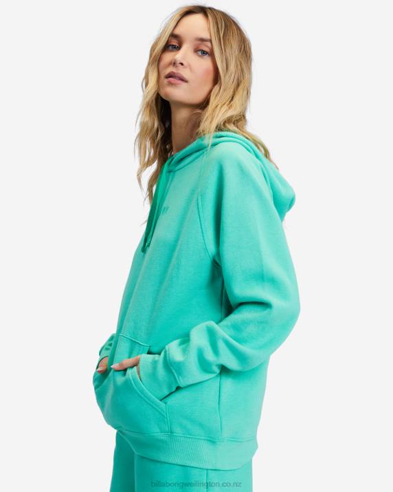 Women Tropical Green Billabong Legacy 2.0 Oversized Hoodie 80P82367