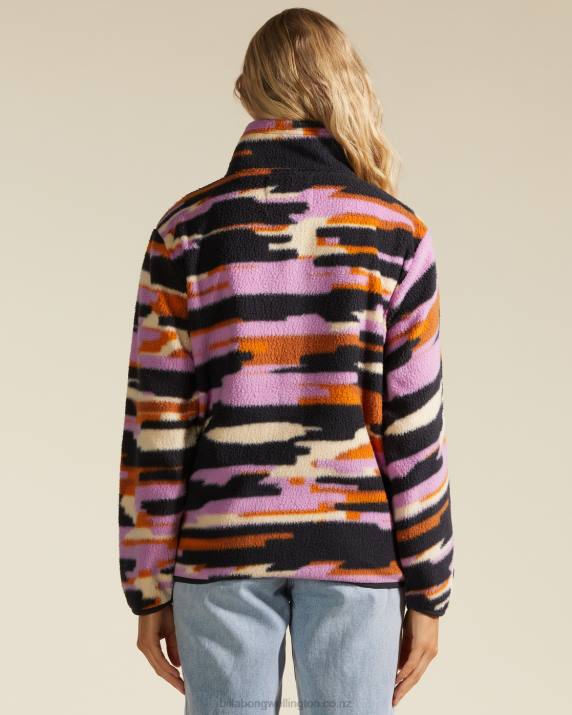 Women Black Multi Billabong A/Div Switchback Full Zip 2 Zip-Up Jacket 80P82247