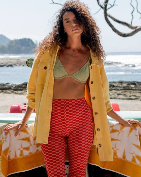 Women Mellow Daze Billabong Anytime Shacket Oversized Button-Through Jacket 80P82220