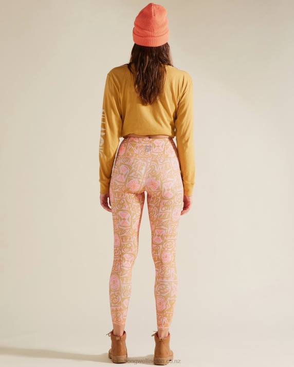 Women Wild Rose Billabong A/Div Adventure Legging High-Waisted Leggings 80P82332