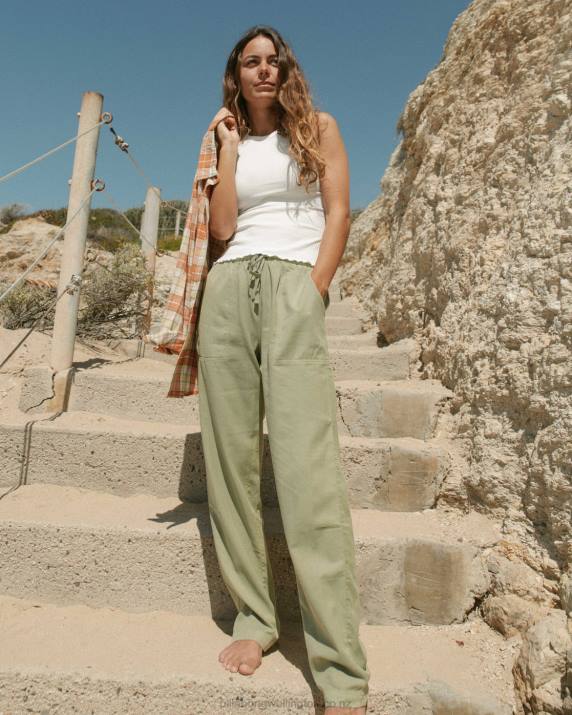 Women Avocado Billabong Beachy Keen Woven Pant 80P82120