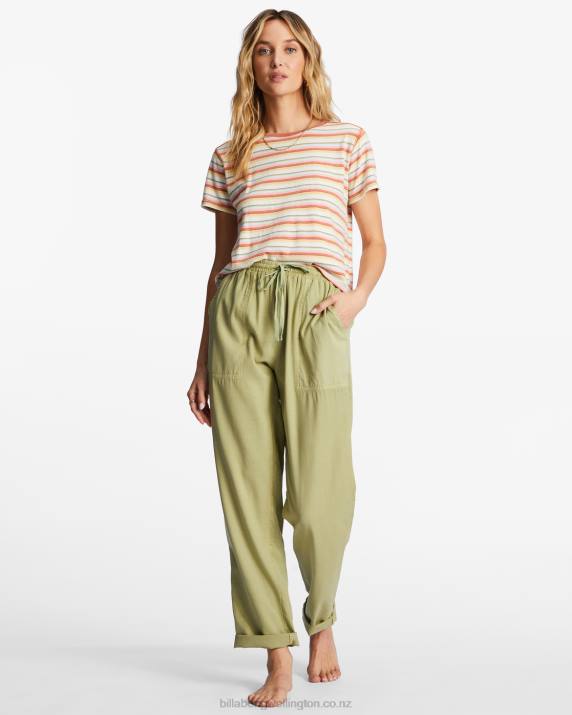 Women Avocado Billabong Beachy Keen Woven Pant 80P82120