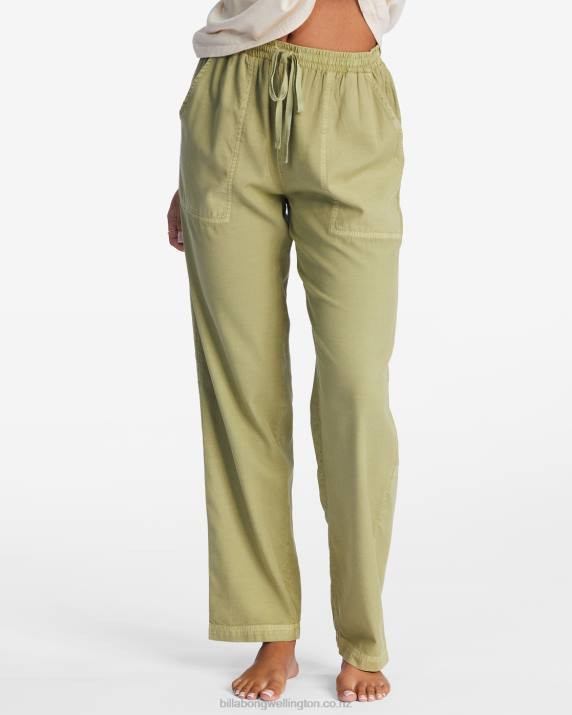 Women Avocado Billabong Beachy Keen Woven Pant 80P82120