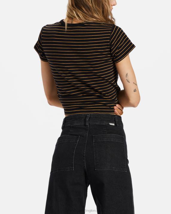 Women Black Billabong Free Fall Wide-Leg Pants 80P81929