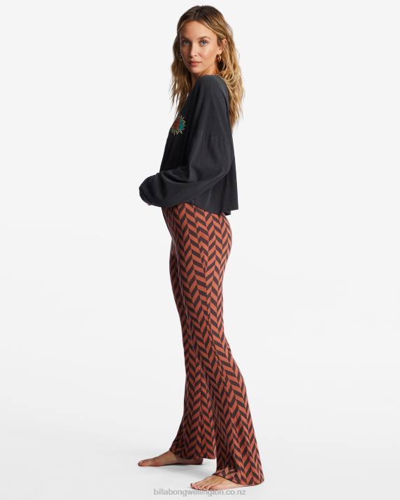 Women Brick Billabong New Heights Flared Pants 80P82124