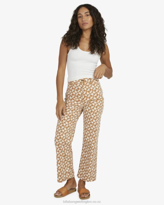 Women Brown Billabong Sundial Cropped Pants 80P81996