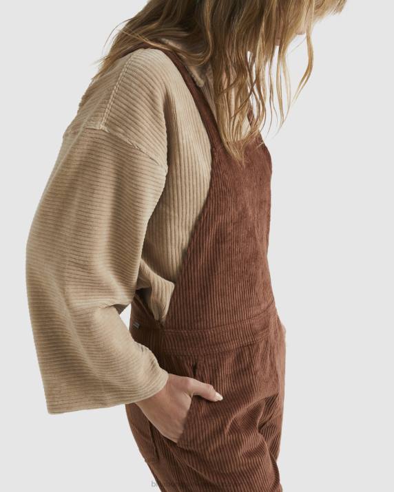 Women Dark Choc Billabong So Stoked Overalls 80P81874