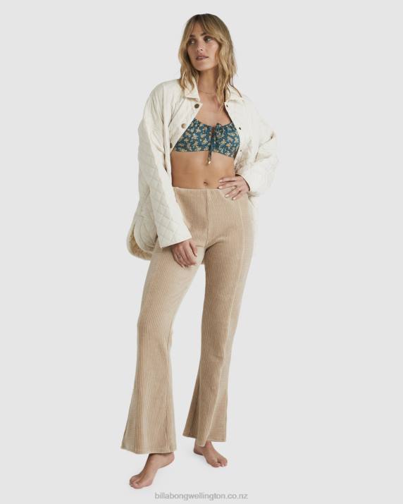 Women Feather Grey Billabong Good Day Flared Pants 80P81864