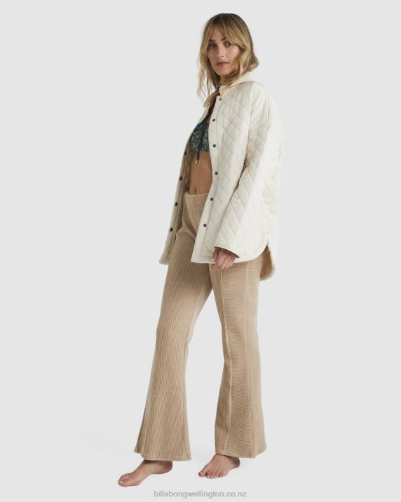 Women Feather Grey Billabong Good Day Flared Pants 80P81864