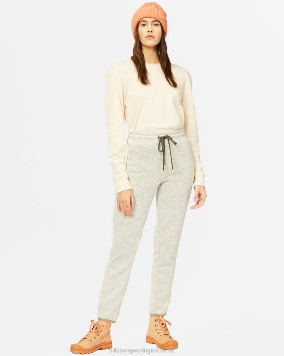 Women Grey Heather Billabong A/Div Roam Free Jogger Sweatpants 80P82307