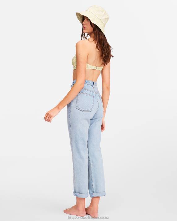 Women Indigo Rinse Billabong I Got It High Waisted Denim Pants 80P82278