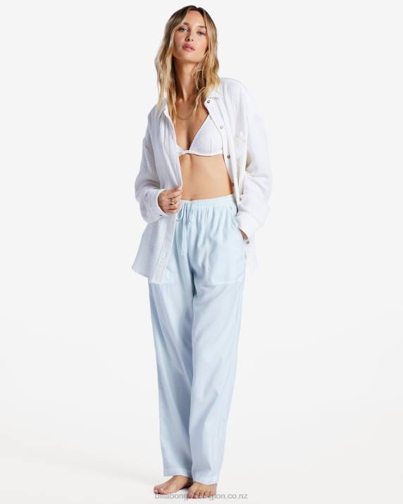 Women Light Chambray Billabong Beachy Keen Woven Pant 80P81836