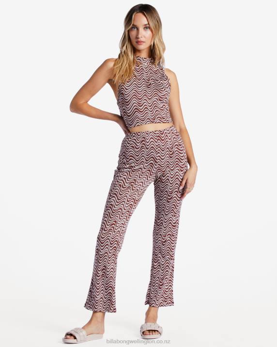 Women Mocha Billabong Better Together Ankle Length Pants 80P82074