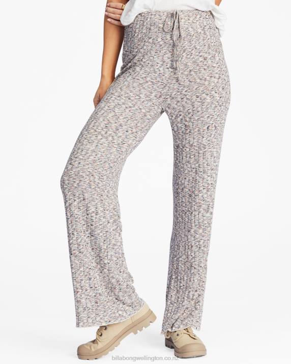 Women Multi Billabong So Easy High-Waisted Wide-Leg Knit Pants 80P82215
