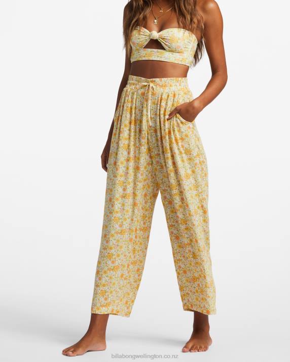 Women Multi Billabong Sun Rays Crinkle Pants 80P81837