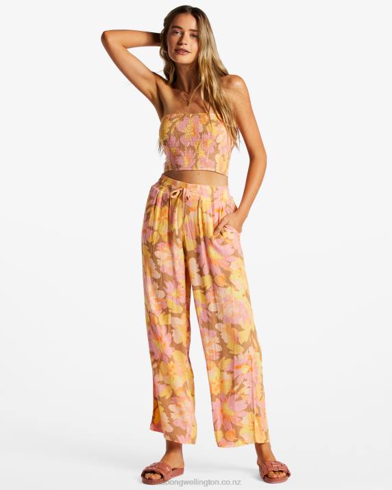 Women Multi Billabong Sun Rays Crinkle Pants 80P82024