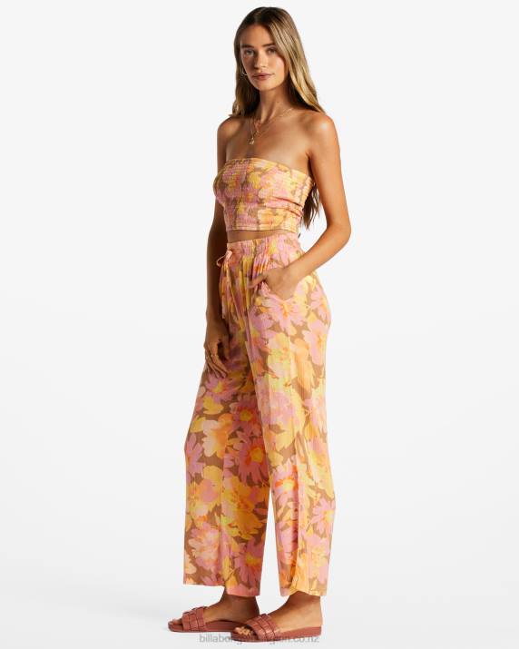Women Multi Billabong Sun Rays Crinkle Pants 80P82024