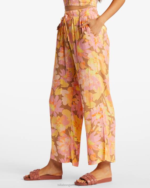 Women Multi Billabong Sun Rays Crinkle Pants 80P82024