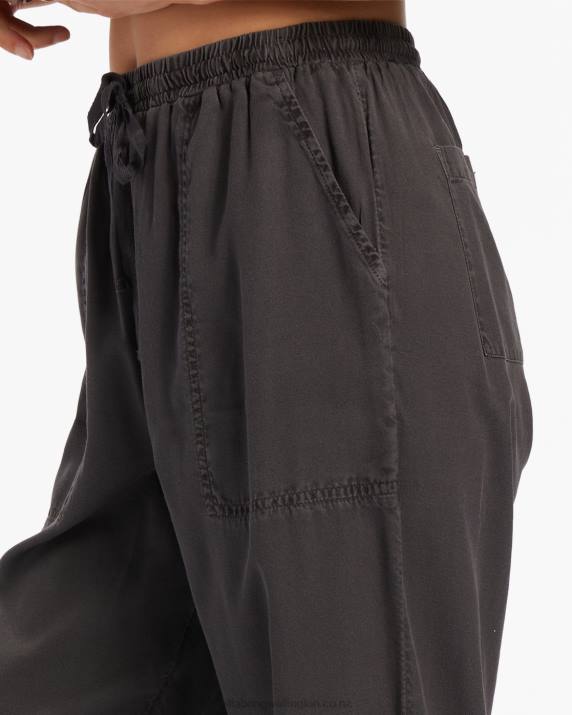Women Off Black Billabong Beachy Keen Woven Pant 80P81934