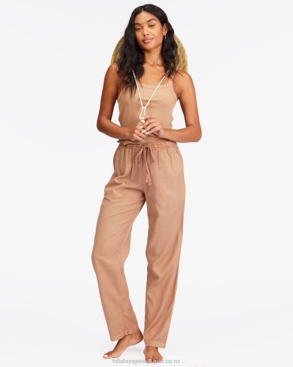 Women Pretty Putty Billabong Beachy Keen Woven Pant 80P82826