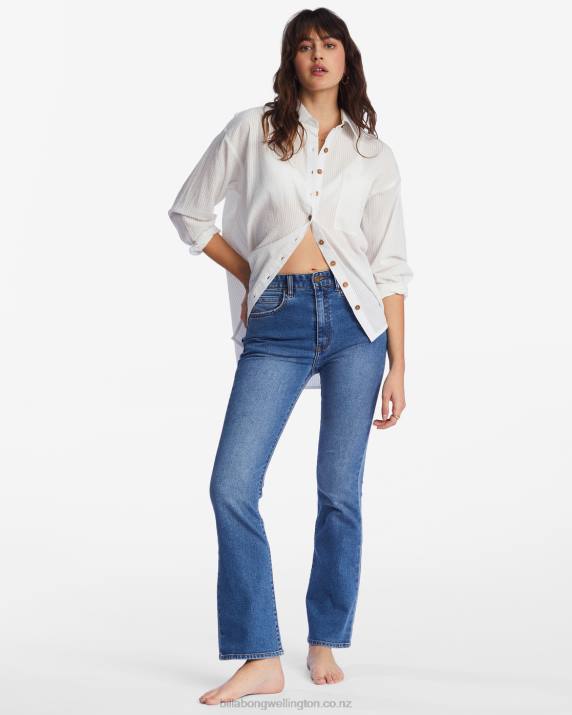 Women True Blue Billabong Get It Straight Fit Jeans 80P82161