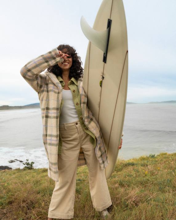 Women White Sand Billabong Candy Corduroy Pants 80P81979