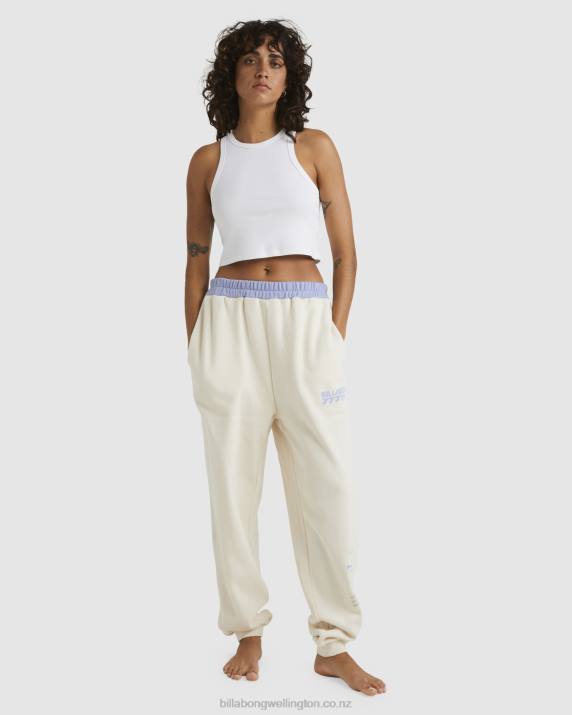 Women White Sand Billabong Later Days Joggers 80P82000