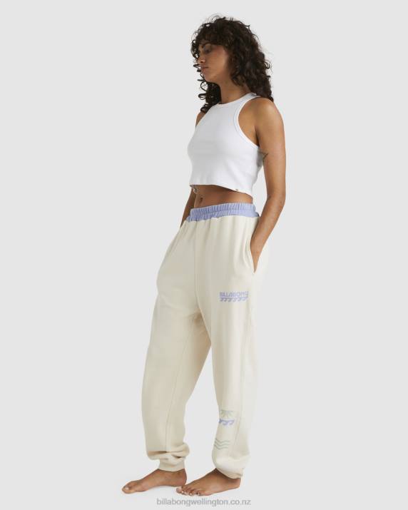 Women White Sand Billabong Later Days Joggers 80P82000