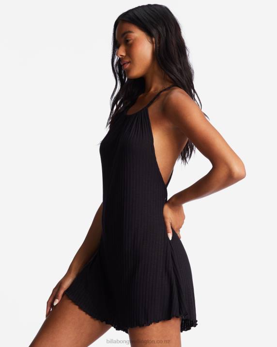 Women Black Pebble Billabong High Surf Romper 80P81700