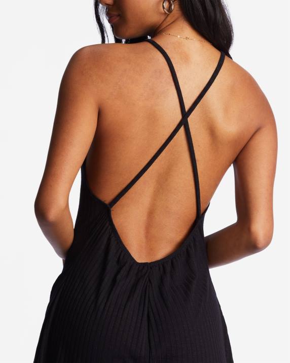 Women Black Pebble Billabong High Surf Romper 80P81700