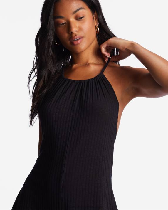 Women Black Pebble Billabong High Surf Romper 80P81700