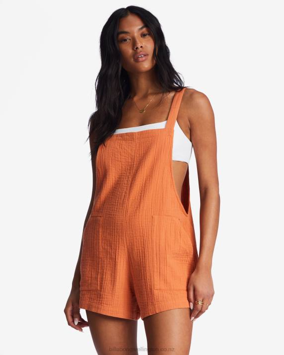 Women Brick Billabong Beach Crush Romper 80P82097
