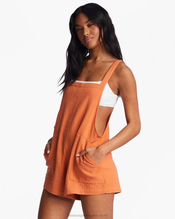 Women Brick Billabong Beach Crush Romper 80P82097