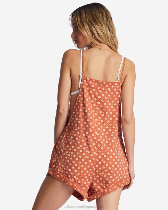 Women Brick Billabong Wild Pursuit Romper 80P81697