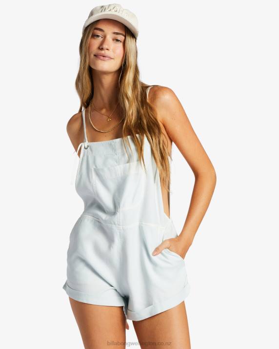 Women Light Chambray Billabong Wild Pursuit Romper 80P81323