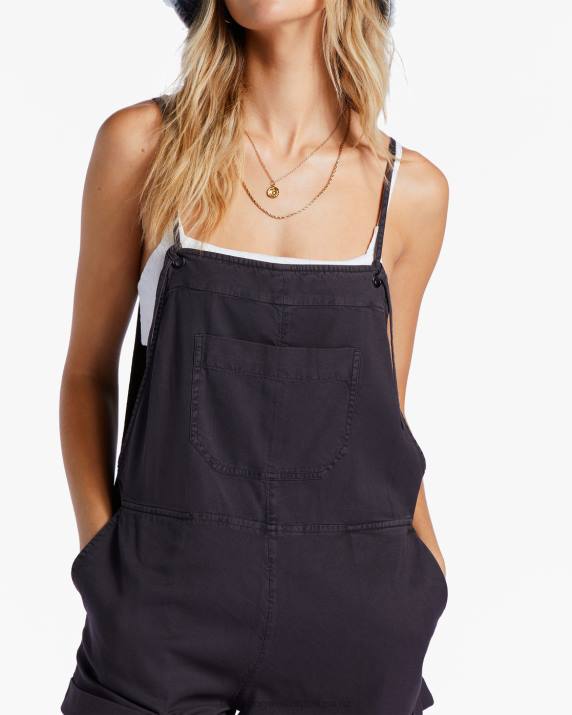 Women Off Black Billabong Wild Pursuit Romper 80P81325