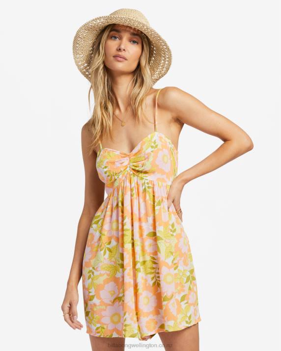 Women Orange Peel Billabong Day Glow Romper 80P81852
