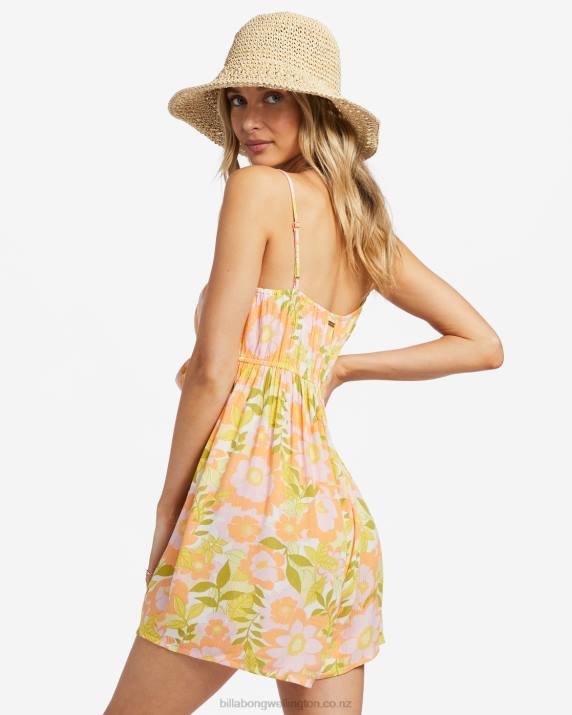 Women Orange Peel Billabong Day Glow Romper 80P81852